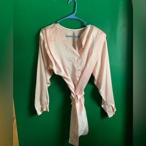 San Andre Vintage blush top & embroidered tie size 6